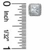 Thumbnail Image 2 of 5.0mm Princess-Cut Cubic Zirconia Framed Stud Earrings in Sterling Silver