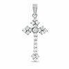 Thumbnail Image 1 of Cubic Zirconia Fancy Cross Charm in Sterling Silver