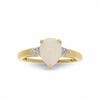 Thumbnail Image 0 of Pear-Shaped Opal Ring in 10K Gold with Diamond Accents - Size 7