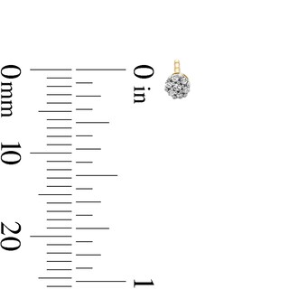 1/20 CT. T.W. Diamond Seven Stone Illusion Earrings in 10K Gold