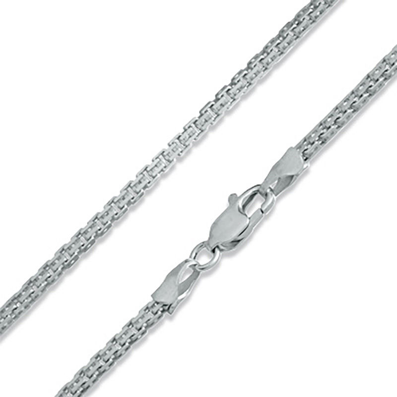 Main Image 1 of Double Venetian Chain Necklace in Sterling Silver - 22"