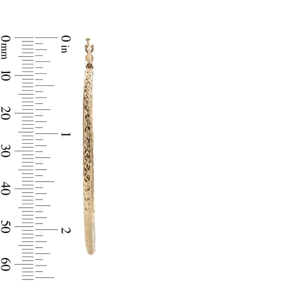 50mm Diamond-Cut Hoop Earrings in 14K Gold