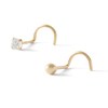 Thumbnail Image 1 of 14K Semi-Solid Gold CZ Nose Stud Set - 22G