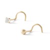 Thumbnail Image 0 of 14K Semi-Solid Gold CZ Nose Stud Set - 22G