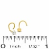 Thumbnail Image 5 of 14K Semi-Solid Gold CZ Nose Stud Set - 22G