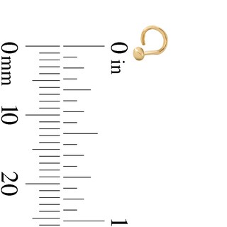 14K Gold CZ Nose Stud Set - 22G