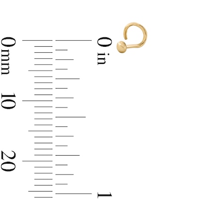 14K Gold CZ Nose Stud Set - 22G