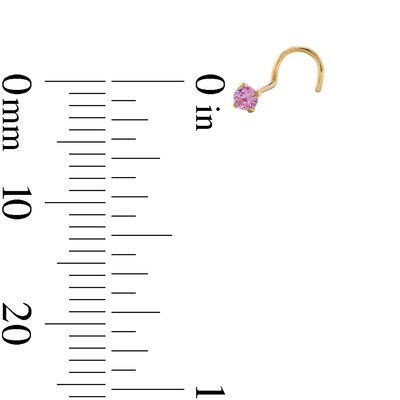 14K Gold CZ Nose Stud Set - 22G