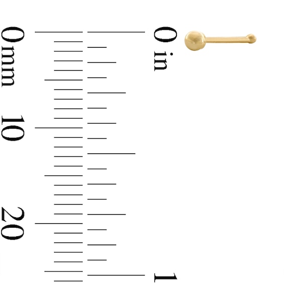 14K Hollow and Semi-Solid Gold CZ Nose Stud Set - 22G