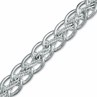 Sterling Silver Fancy Link Chain Bracelet - 7.5"