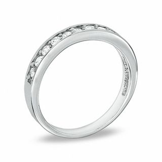Cubic Zirconia Pavé Wedding Band in Sterling Silver