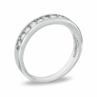 Cubic Zirconia Pavé Wedding Band in Sterling Silver