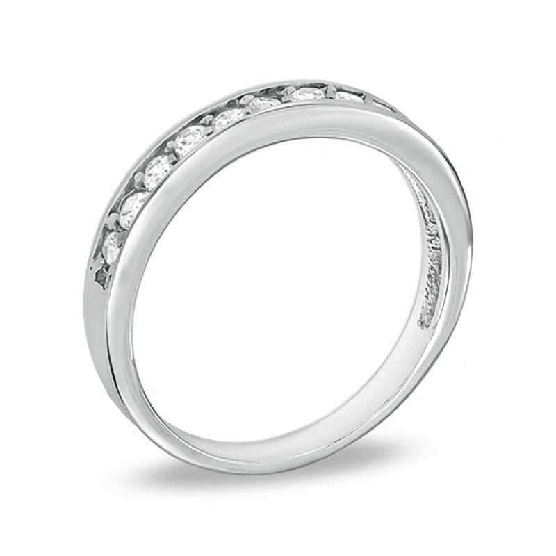 Cubic Zirconia Pavé Wedding Band in Sterling Silver - Size 7