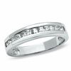 Thumbnail Image 1 of Cubic Zirconia Channel-Set Wedding Band in Sterling Silver - Size 7
