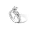 Thumbnail Image 3 of Sterling Silver CZ Channel Bridal Set