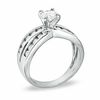 3mm Cubic Zirconia Solitaire Bypass Engagement Ring in Sterling Silver