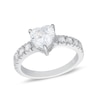6.5mm Heart-Shaped Cubic Zirconia Solitaire Engagement Ring in Sterling Silver - Size 7