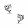 Thumbnail Image 0 of Cubic Zirconia Dolphin Stud Earrings in Sterling Silver