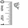 Thumbnail Image 1 of Cubic Zirconia Dolphin Stud Earrings in Sterling Silver