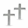 Cross Stud Earrings in Sterling Silver