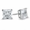 10mm Princess-Cut Cubic Zirconia Stud Earrings in Sterling Silver