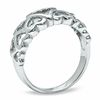 Thumbnail Image 2 of Sterling Silver Open Hearts Band -Size 7