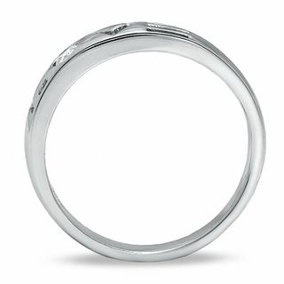 Cubic Zirconia LOVE Band in Sterling Silver