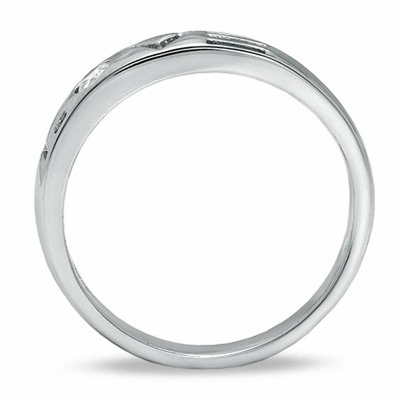 Cubic Zirconia LOVE Band in Sterling Silver