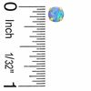 Thumbnail Image 2 of 5mm Lab-Created Blue Opal Stud Earrings in 10K Gold