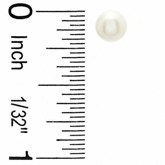 4.5mm Freshwater Cultured Pearl Stud Earrings in 10K Gold