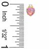 Thumbnail Image 2 of 5mm Heart-Shaped Lab-Created Pink Opal Stud Earrings in 10K Gold with CZ