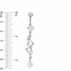 Thumbnail Image 2 of 014 Gauge Zig-Zag Belly Button Ring with Cubic Zirconia in Stainless Steel