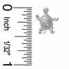 Thumbnail Image 2 of Sterling Silver Oxidized Turtle Stud Earrings