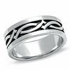 Thumbnail Image 0 of Men's Tribal Ring in Oxidized Sterling Silver - Size 10