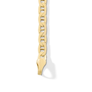 Child's 080 Gauge Mariner Chain ID Bracelet in 10K Hollow Gold - 6"