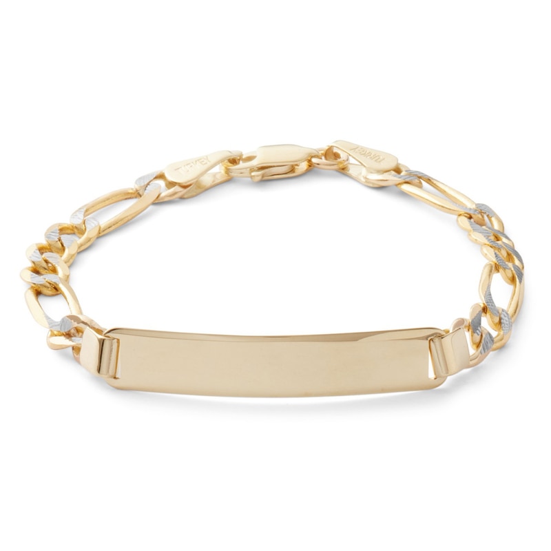 Child's 10K Gold 4.75mm Figaro Chain ID Bracelet - 5.5"