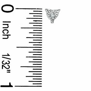 Diamond Accent Heart Illusion Solitaire Earrings in 10K White Gold