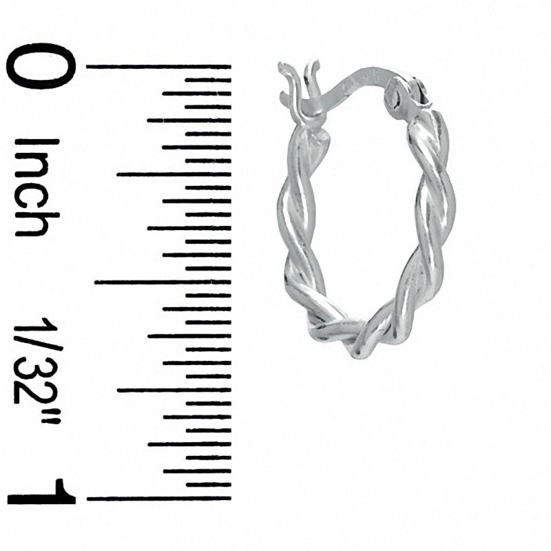 Main Image 2 of Sterling Silver 16mm Twisted Hoop Earrings