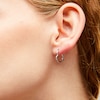 Thumbnail Image 2 of 10K White Gold Open Heart Hoops