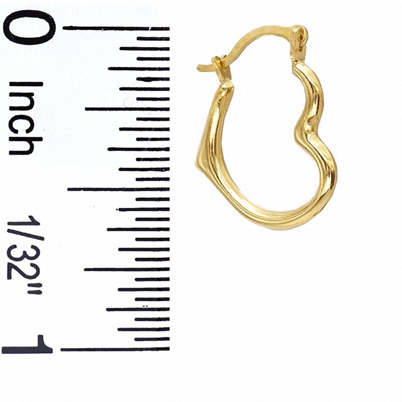 10K Gold Open Heart Hoops