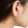 Thumbnail Image 3 of 10K Gold Open Heart Hoops