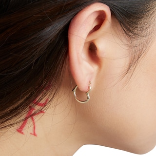 10K Gold Open Heart Hoops