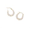 Thumbnail Image 2 of Bamboo Hoop Earrings in 10K Two-Tone Gold
