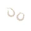 Thumbnail Image 1 of Bamboo Hoop Earrings in 10K Two-Tone Gold