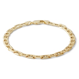 Made in Italy 140 Gauge Mariner Chain Bracelet in 10K Hollow Gold - 8&quot;