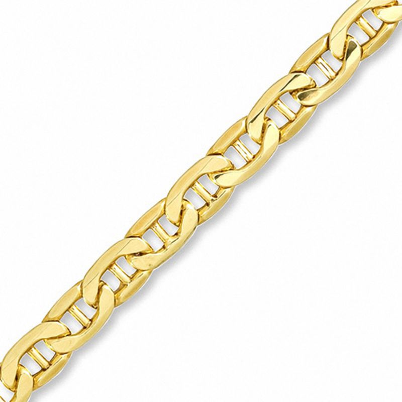 Made in Italy 180 Gauge Hollow Mariner Chain Bracelet in 10K Gold - 8"