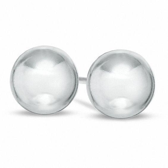 Sterling Silver 8mm Ball Stud Earrings