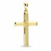 Satin Finish Cross Charm in 14K Gold