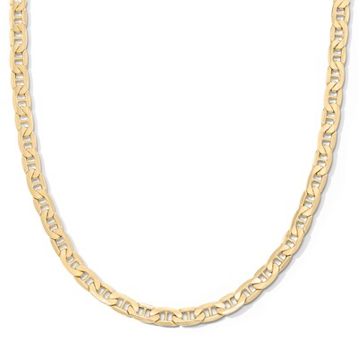 10K Hollow Gold Mariner Chain Made in Italy