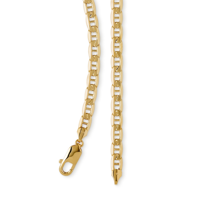 Made in Italy 140 Gauge Mariner Chain Necklace in 10K Hollow Gold - 22"